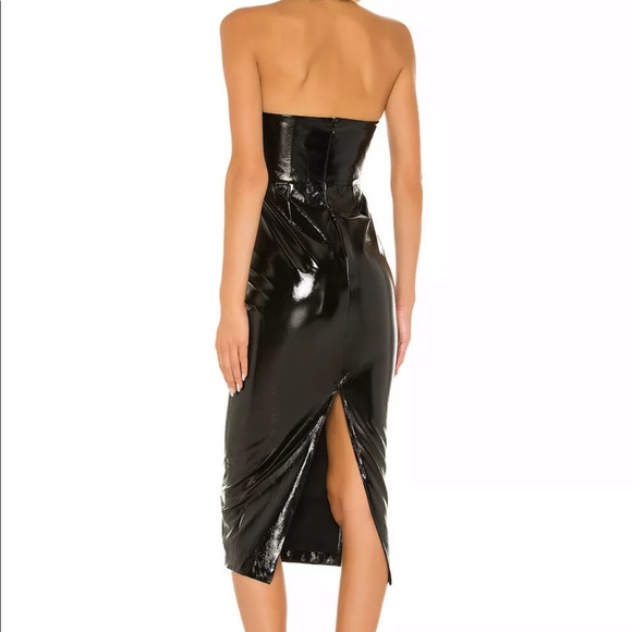NBD x REVOLVE Midi Bodycon Faux Leather Dress XS 0 - Picture 5 of 6